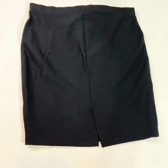 Torrid Pencil Skirt Womens Size 3x Black Midi Back Slit Rayon Nylon Stretch NWT - Picture 7 of 9